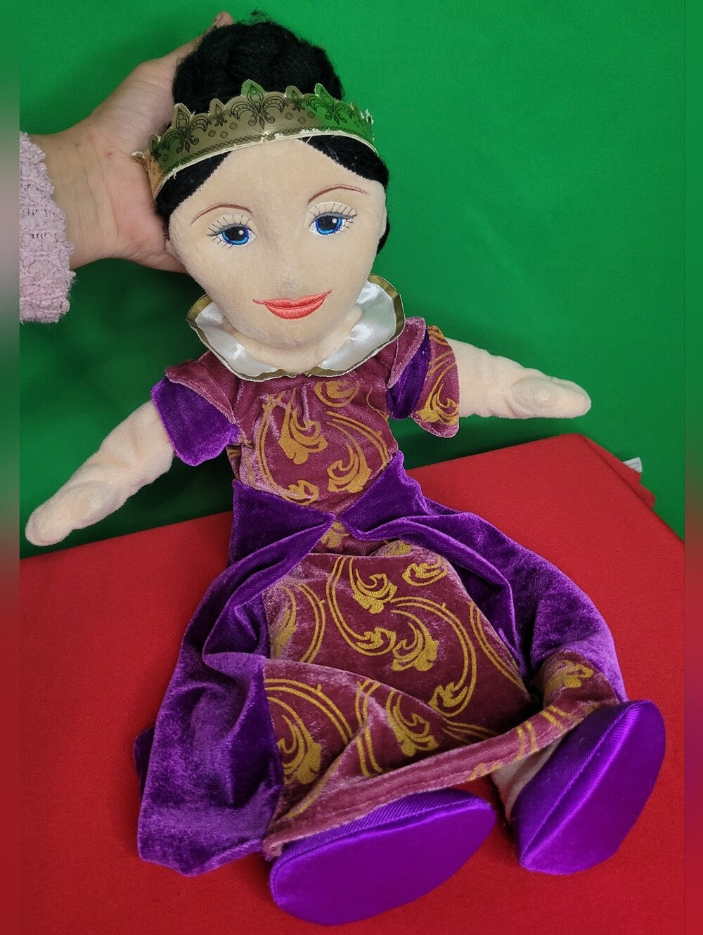Rare Vtg The Puppet Company Story Tellers Queen Hand Puppet Plush Princess Doll